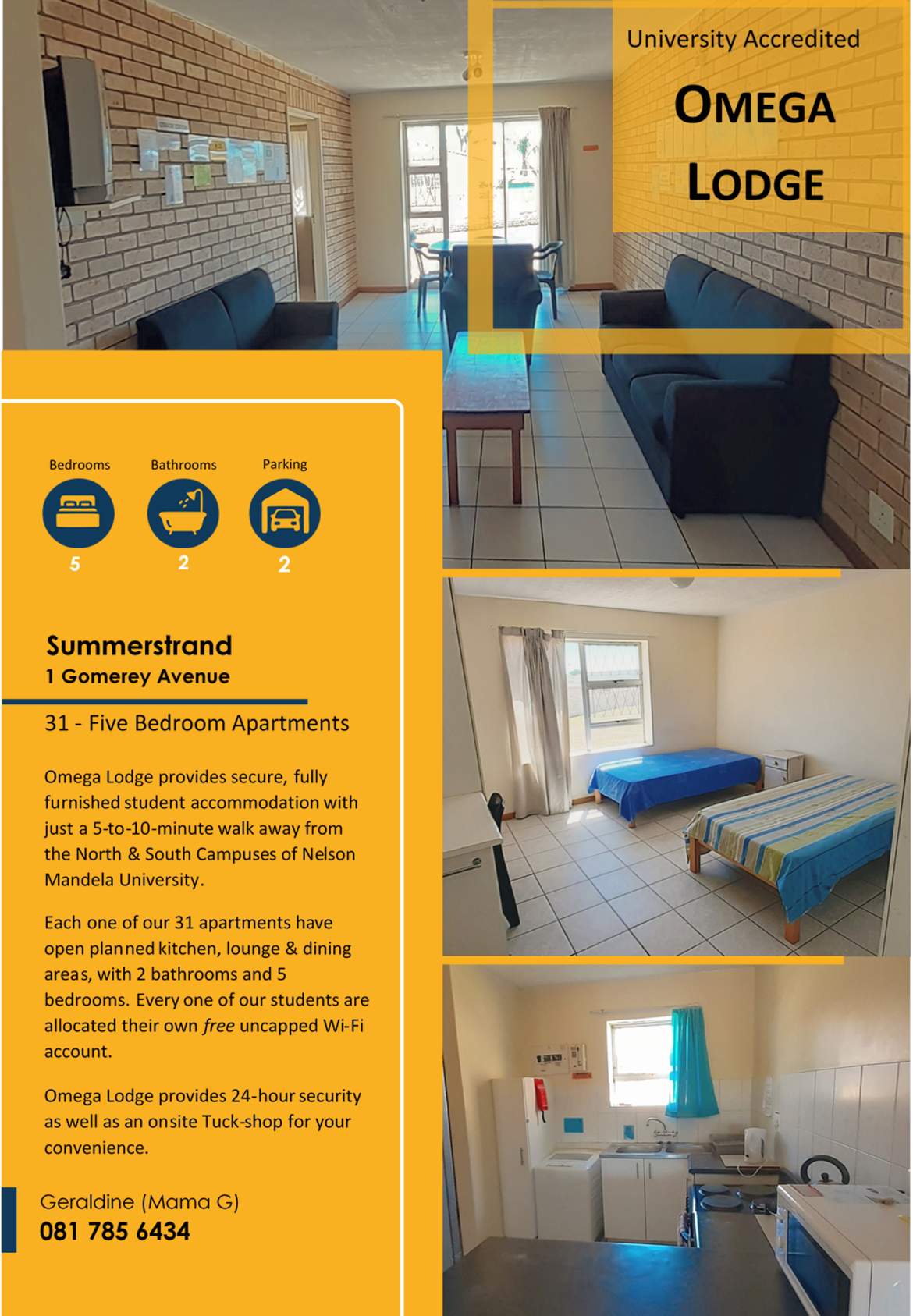 OMEGA LODGE Off Campus Accommodation